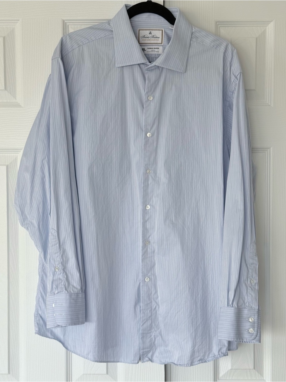 Brooks Brothers Light Blue Pinstripe Dress Shirt